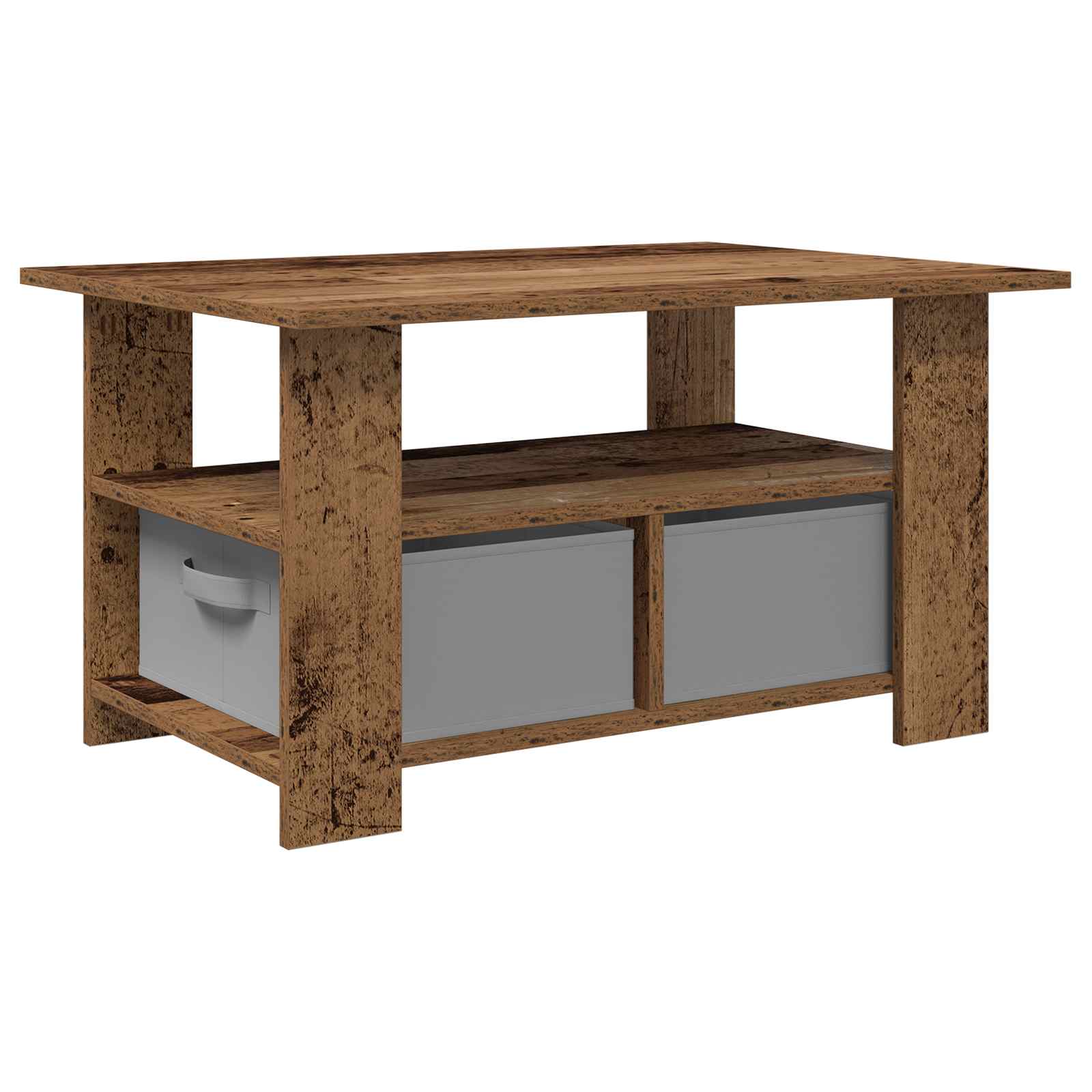 Konferenční Stolek Staré Dřevo 77 X 55 X 42 Cm Kompozitní Dřevo