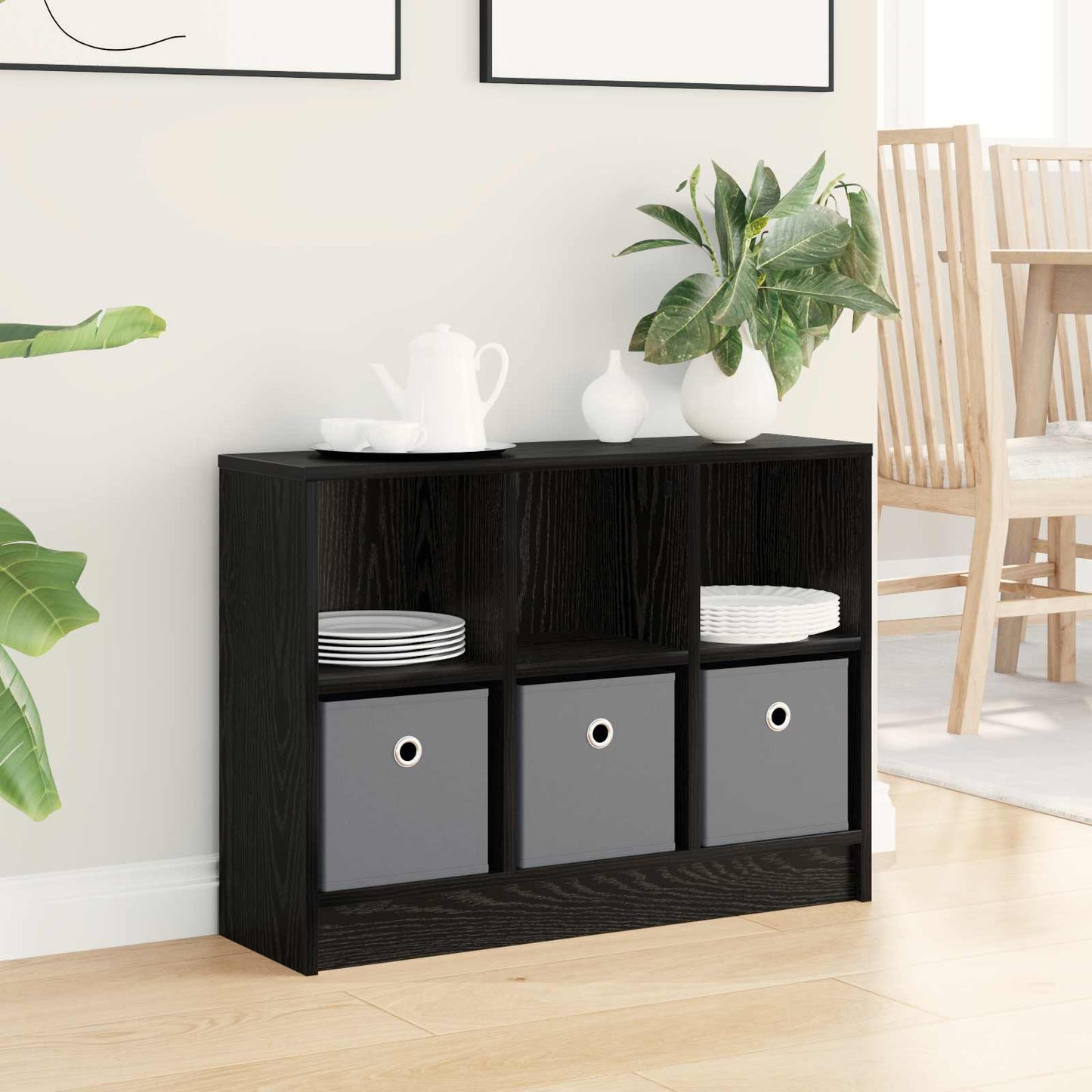 Servírovací Skříň Se Zásuvkou Černý Dub 73,5 X 22,5 X 53,5 Cm