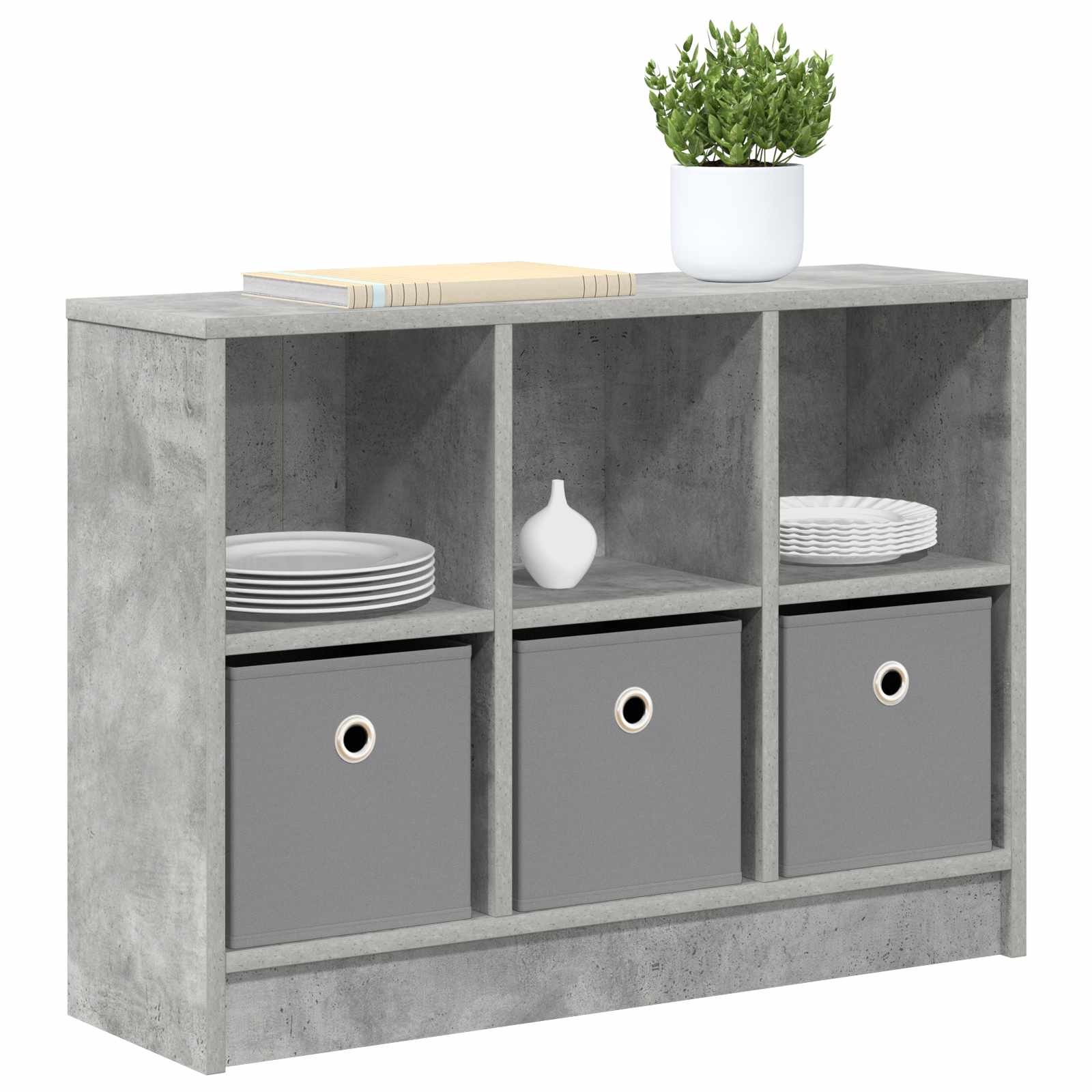 Servírovací Skříň Betonově Šedá 73,5 X 22,5 X 53,5 Cm