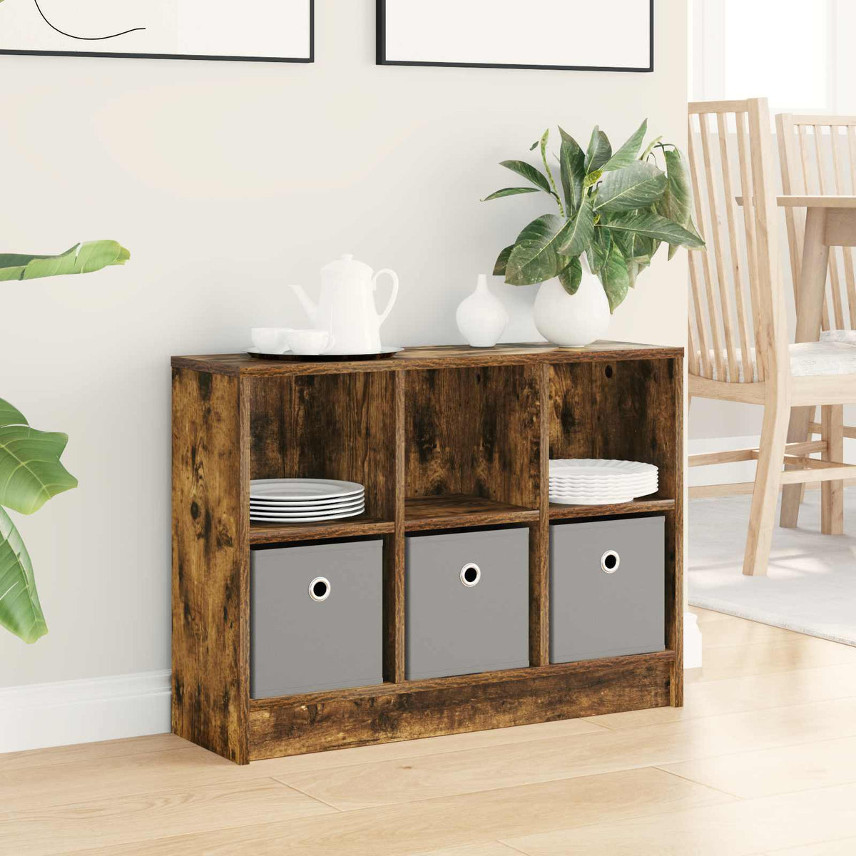 Servírovací Skříň Se Zásuvkou Kouřový Dub 73,5 X 22,5 X 53,5 Cm