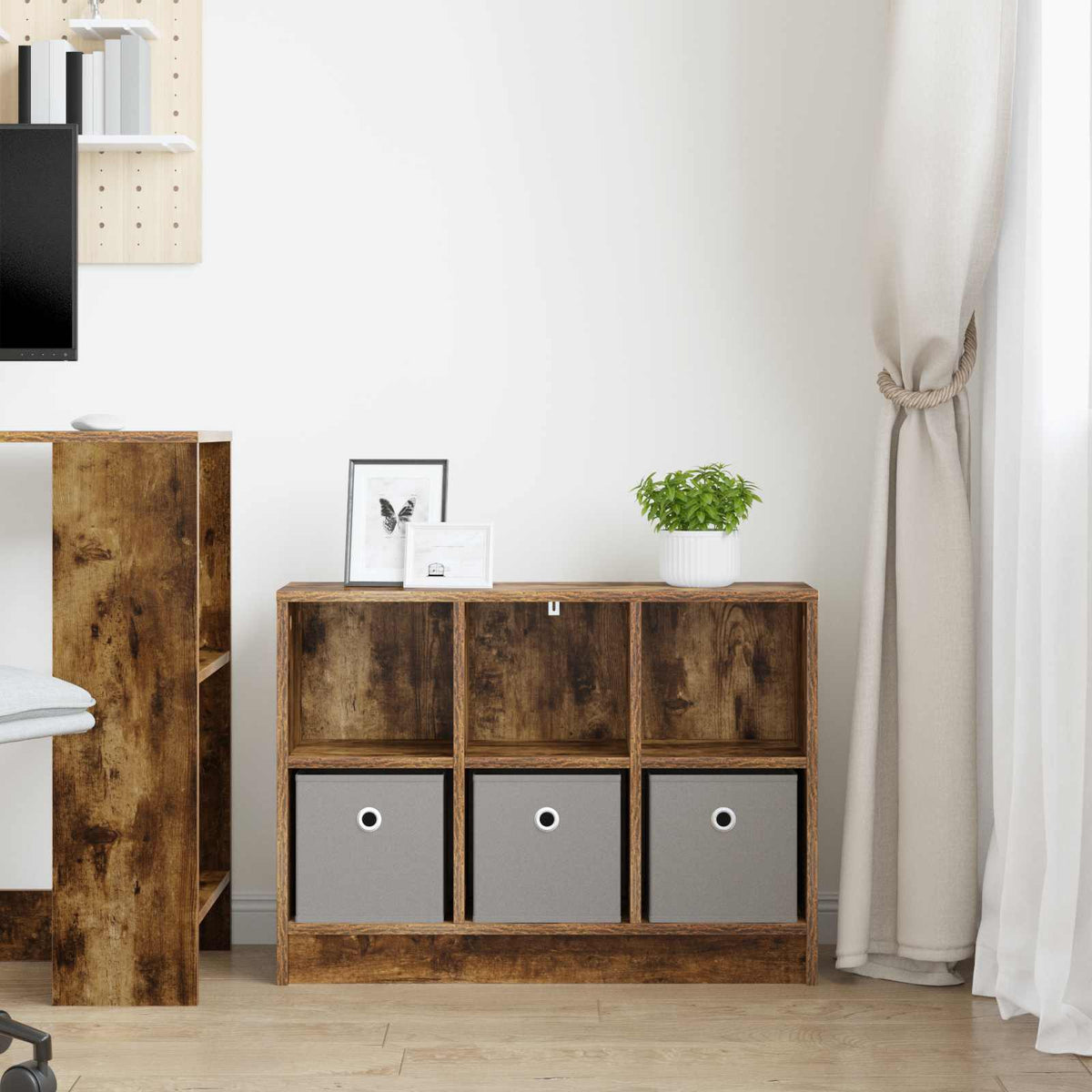 Servírovací Skříň Se Zásuvkou Kouřový Dub 73,5 X 22,5 X 53,5 Cm