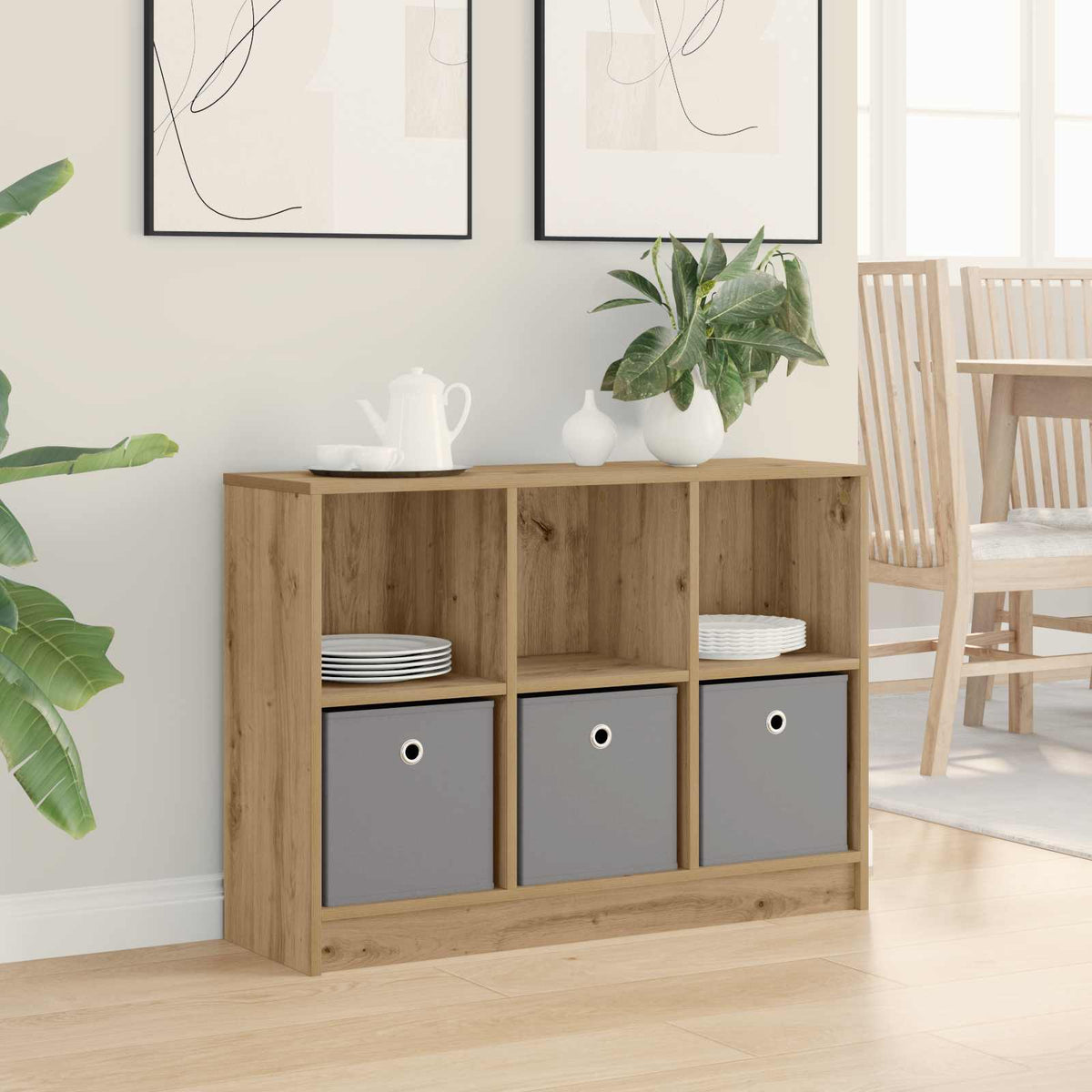 Servírovací Skříň Artisanový Dub 88,5 X 27,5 X 63,5 Cm