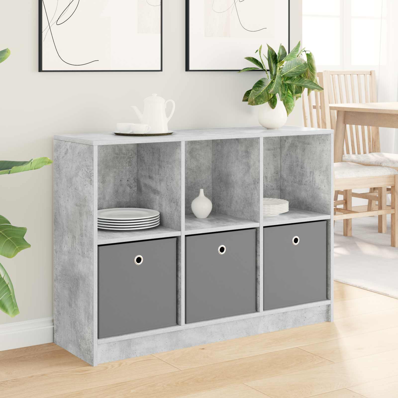 Servírovací Skříň Se Zásuvkou Betonově Šedá 102 X 32 X 73,5 Cm