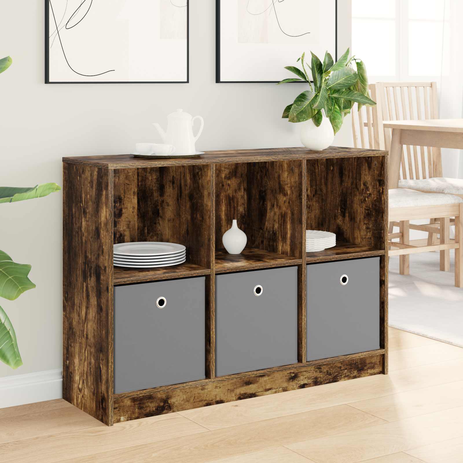 Servírovací Skříň Se Zásuvkou Kouřový Dub 102 X 32 X 73,5 Cm