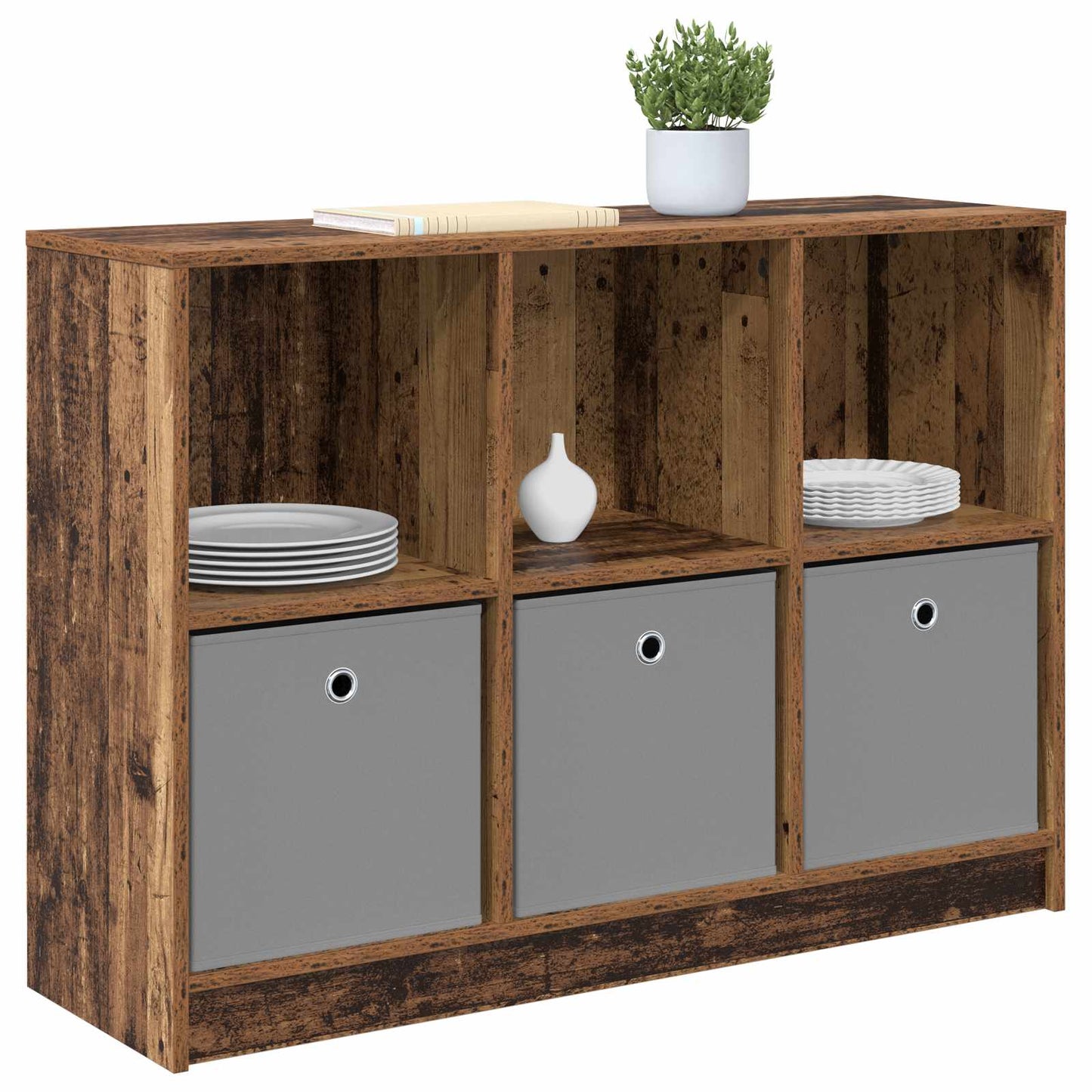 Servírovací Skříň Se Zásuvkou Staré Dřevo 102 X 32 X 73,5 Cm