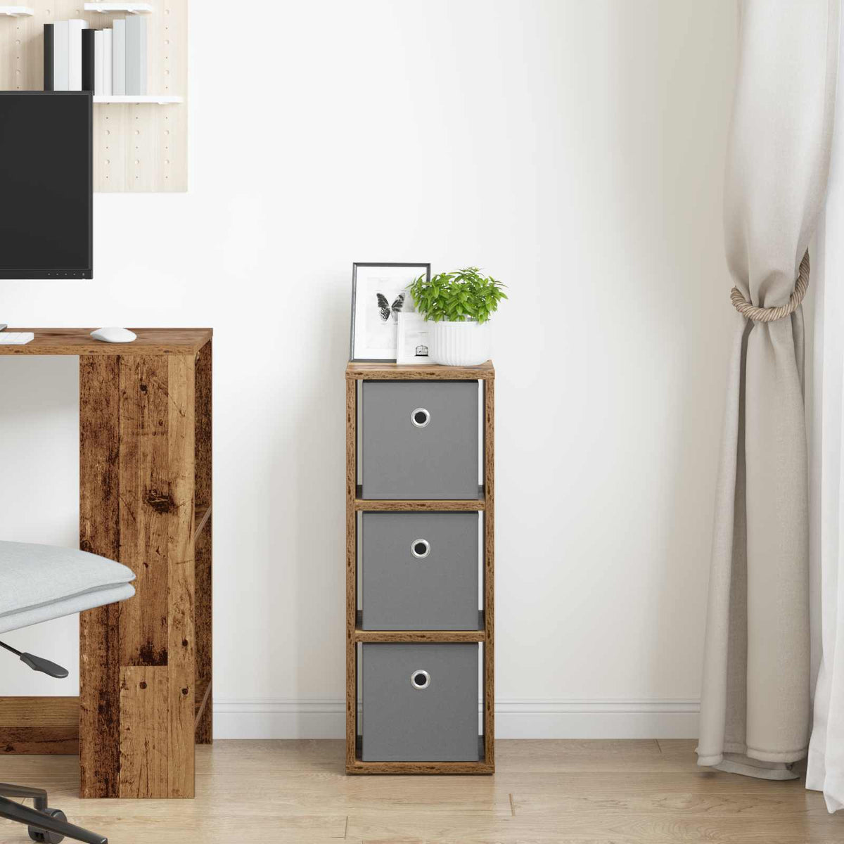 Servírovací Skříň Se Zásuvkou Staré Dřevo 25,5 X 22 X 69,5 Cm