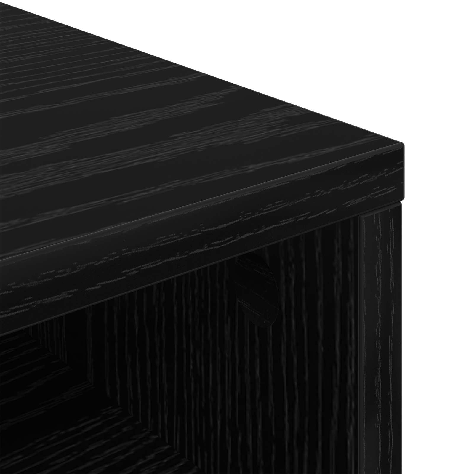Nízký Skříň Se Zásuvkou Černý Dub 102 X 32 X 48,5 Cm