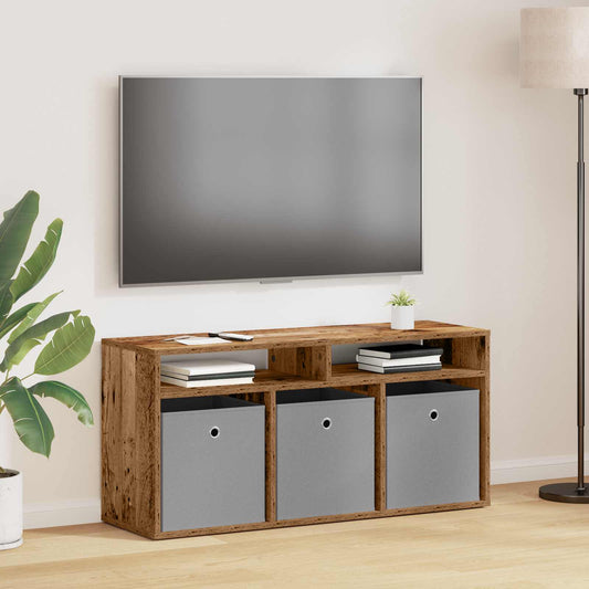 Nízký Skříň Se Zásuvkou Staré Dřevo 102 X 32 X 48,5 Cm