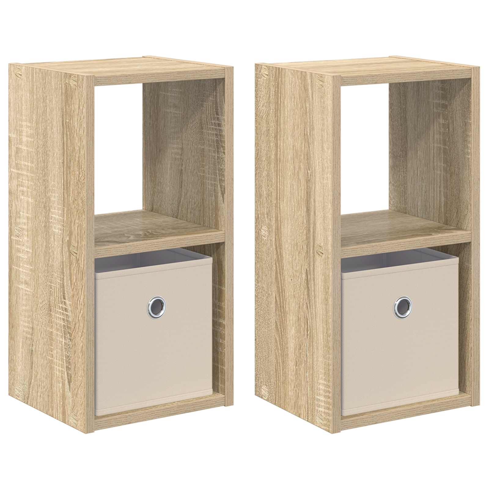 Noční Stolek 2 Ks Sonoma Dub 25,5 X 22 X 49,5 Cm