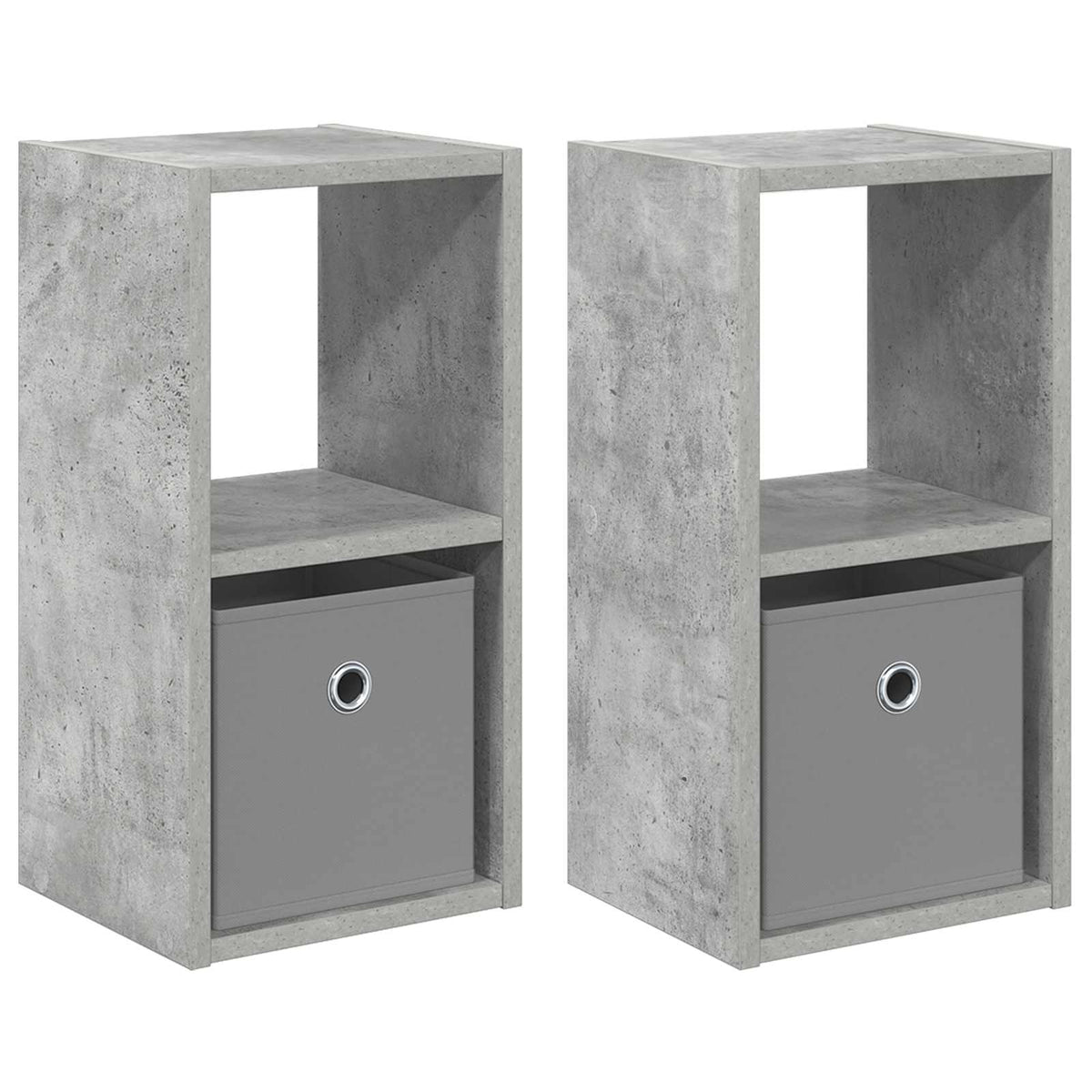 Noční Stolek 2 Ks Betonově Šedá 25,5 X 22 X 49,5 Cm