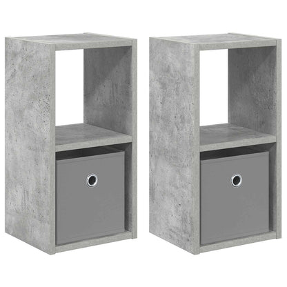 Noční Stolek 2 Ks Betonově Šedá 25,5 X 22 X 49,5 Cm