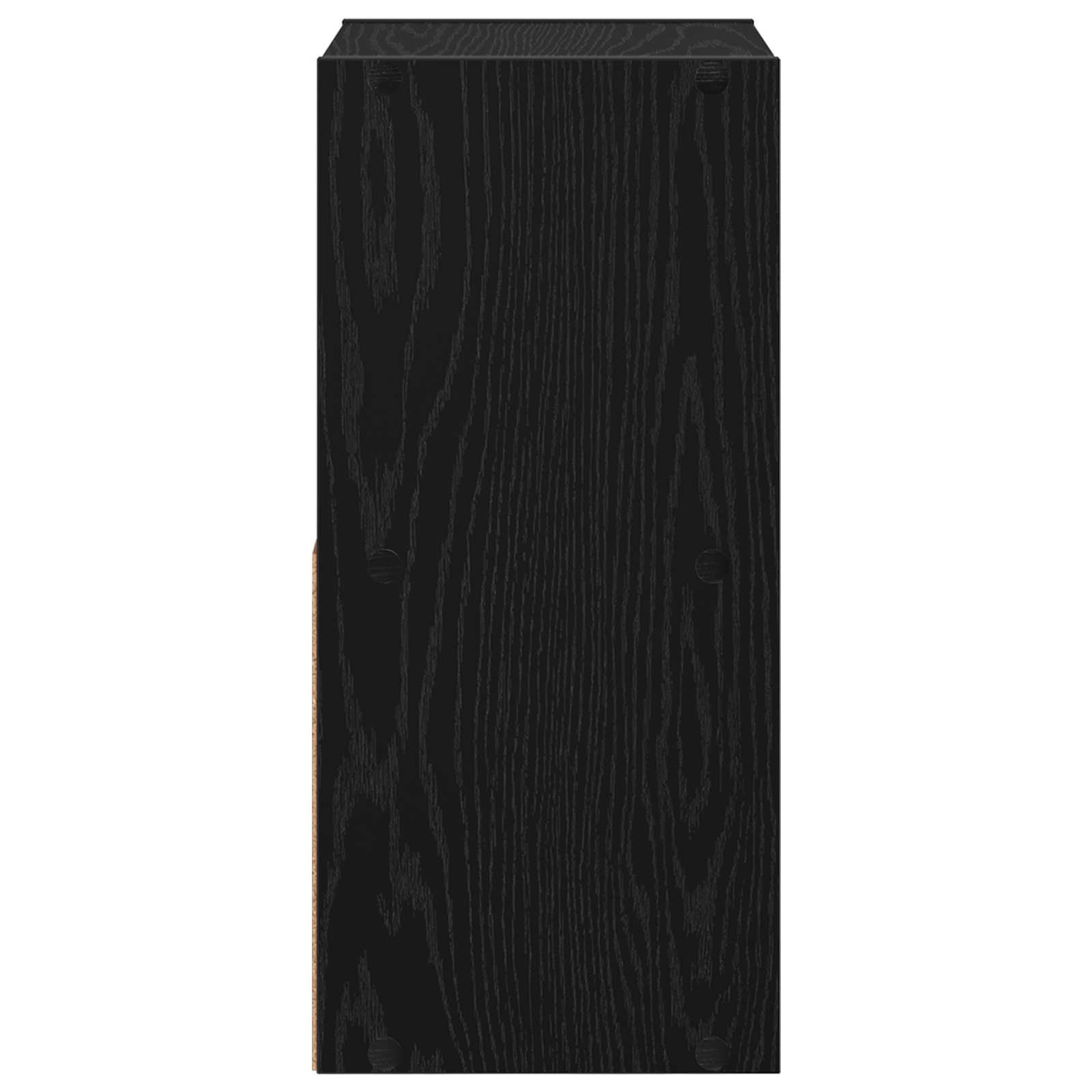 Noční Stolek Černý Dub 30,5 X 27 X 59,5 Cm Kompozitní Dřevo