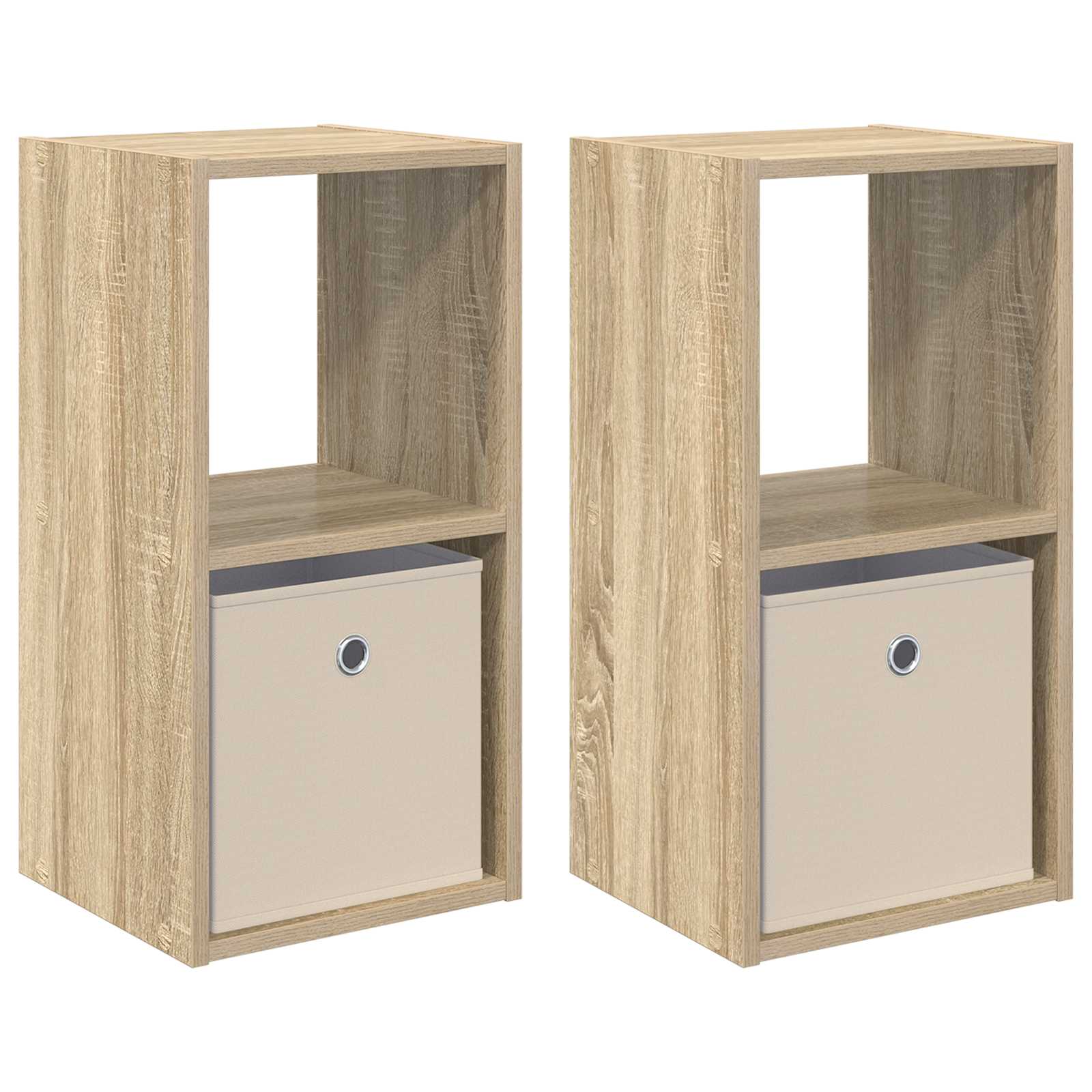 Noční Stolek 2 Ks Sonoma Dub 30,5 X 27 X 59,5 Cm