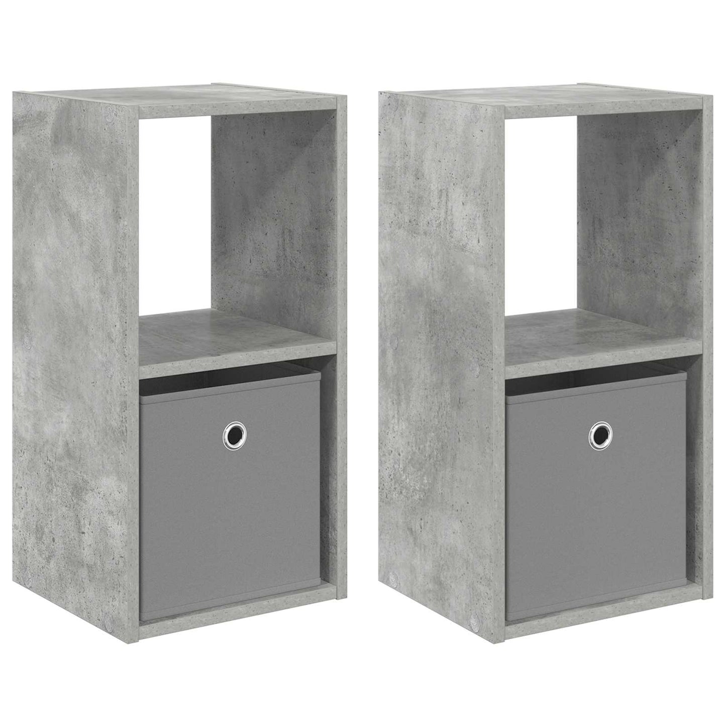 Noční Stolek 2 Ks Betonově Šedá 30,5 X 27 X 59,5 Cm