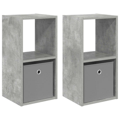Noční Stolek 2 Ks Betonově Šedá 30,5 X 27 X 59,5 Cm