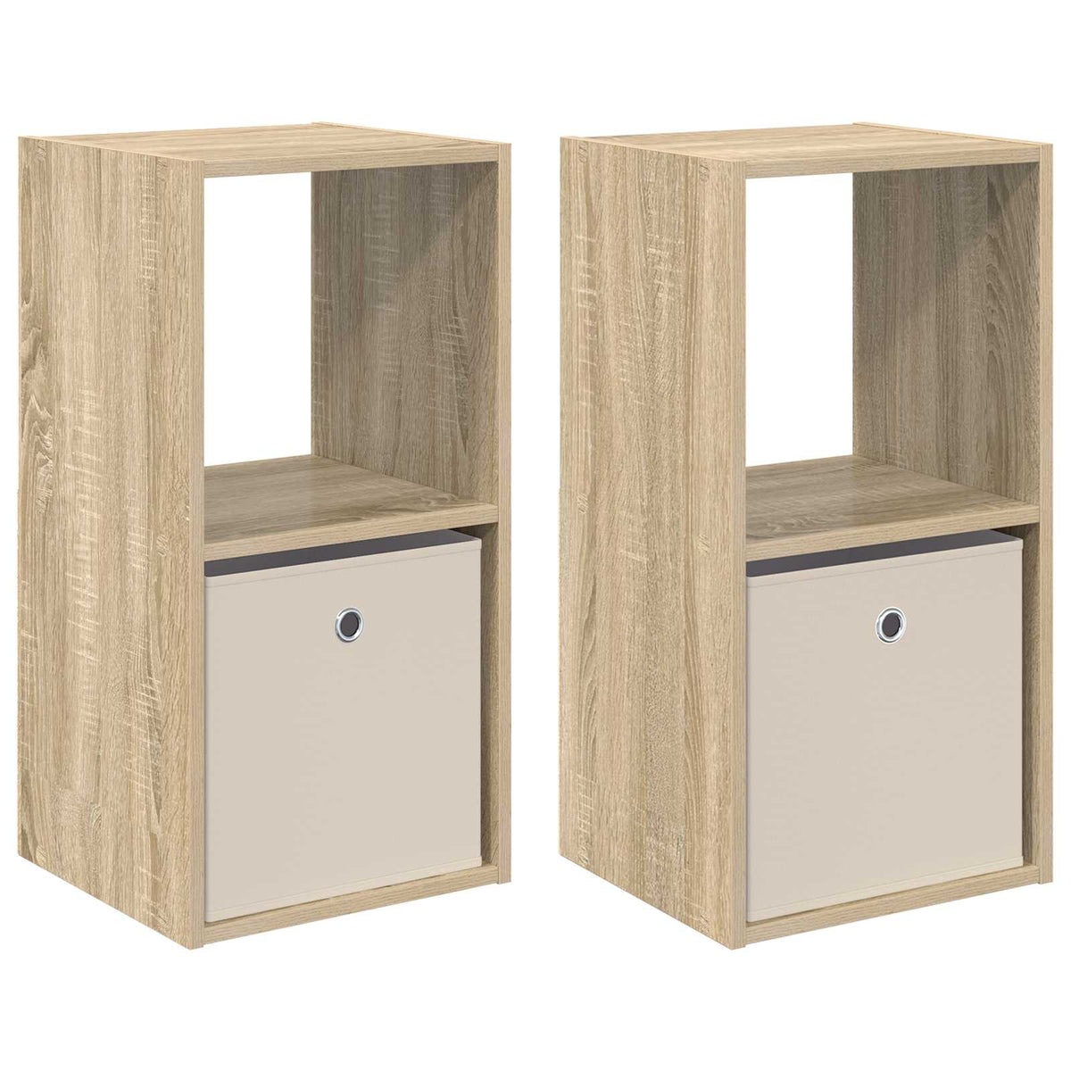 Noční Stolek 2 Ks Sonoma Dub 35 X 32 X 68,5 Cm Kompozitní Dřevo