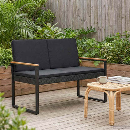 Venkovní Lavice 2 -Seater 107 X 61 X 80 Cm Polyratan