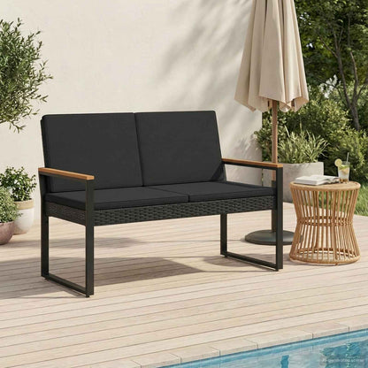 Venkovní Lavice 2 -Seater 107 X 61 X 80 Cm Polyratan