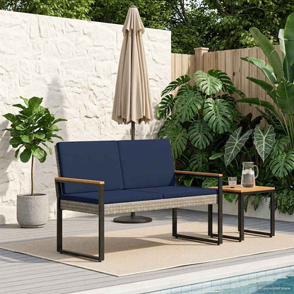 Venkovní Lavice 2 -Seater 107 X 61 X 80 Cm Polyratan