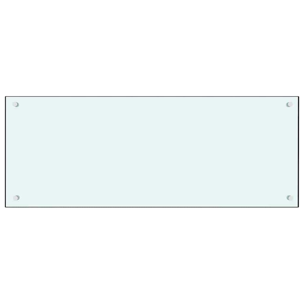 Kuchyňský Obklad 2 Ks Bílá 100 X 40 Cm Tvrzené Sklo