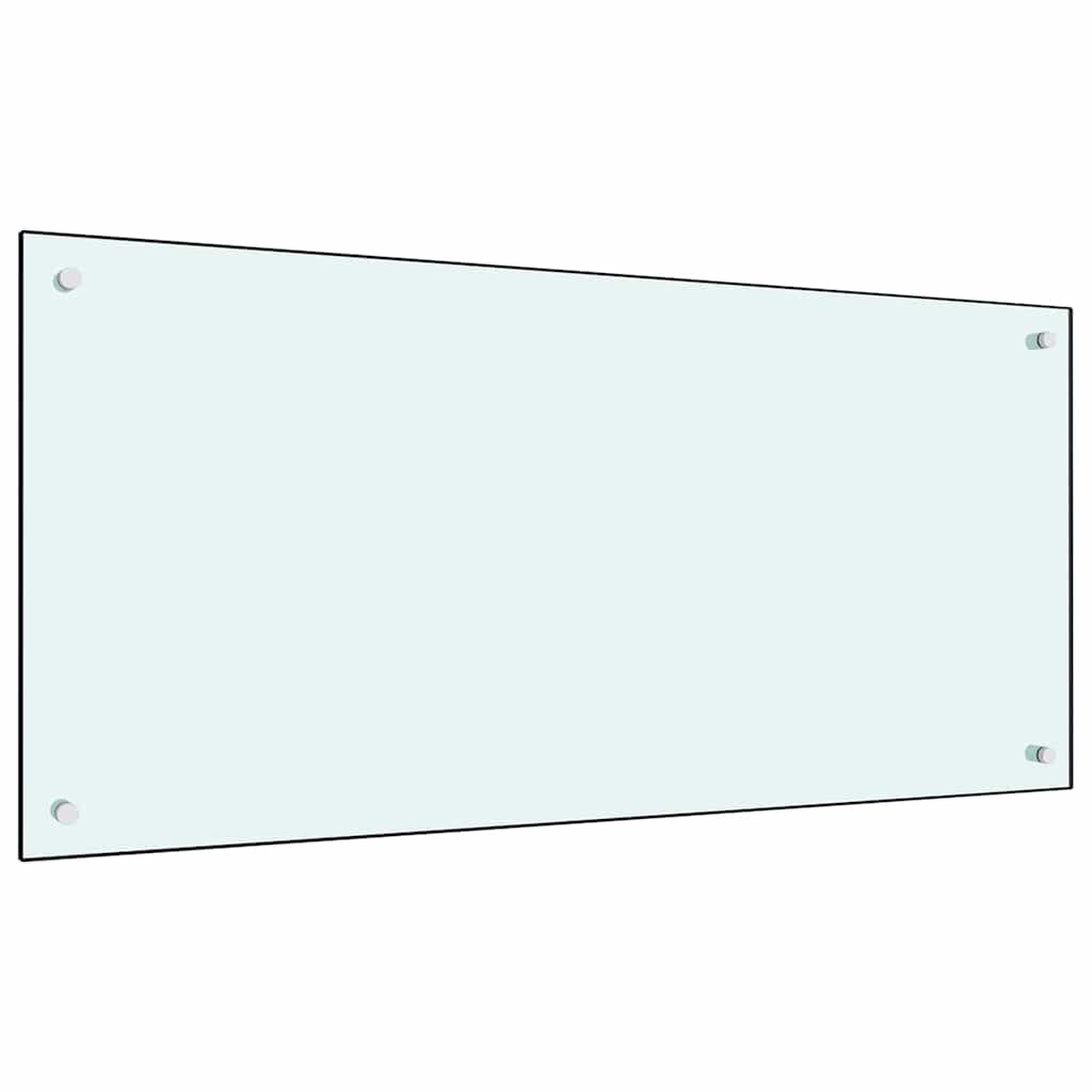 Kuchyňský Obklad 2 Ks Bílá 100 X 50 Cm Tvrzené Sklo