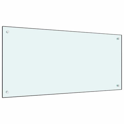 Kuchyňský Obklad 2 Ks Bílá 100 X 50 Cm Tvrzené Sklo