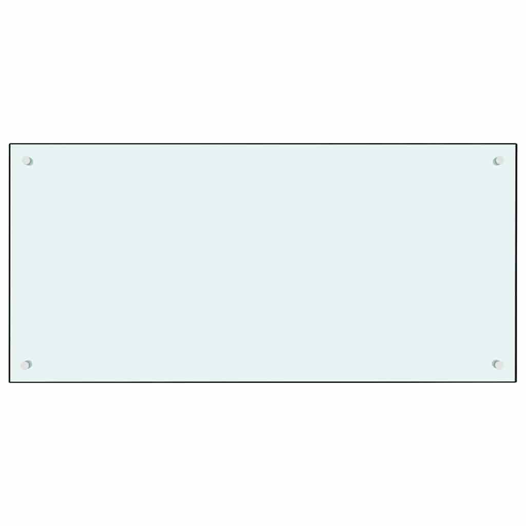 Kuchyňský Obklad 2 Ks Bílá 100 X 50 Cm Tvrzené Sklo