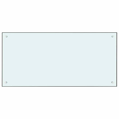 Kuchyňský Obklad 2 Ks Bílá 100 X 50 Cm Tvrzené Sklo