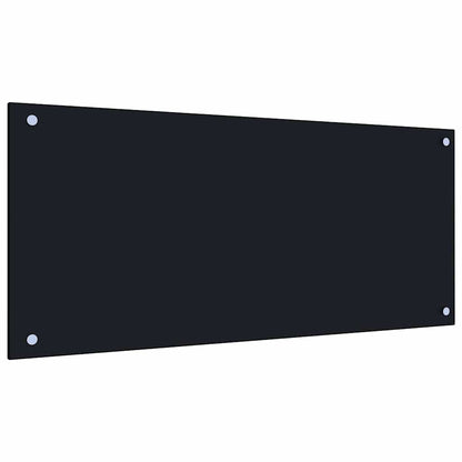 Kuchyňský Obklad 2 Ks Černá 90 X 40 Cm Tvrzené Sklo