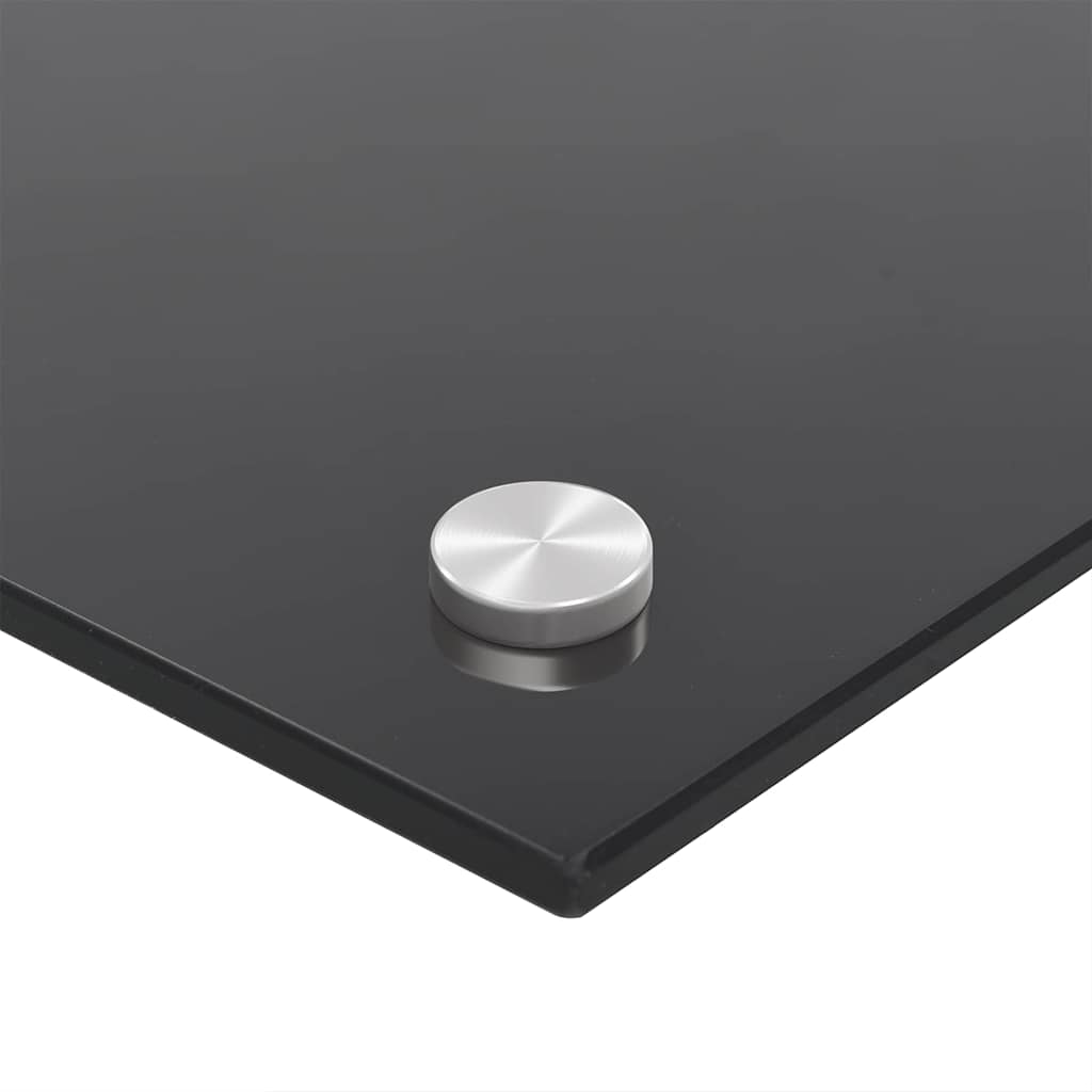 Kuchyňský Obklad 2 Ks Černá 90 X 50 Cm Tvrzené Sklo