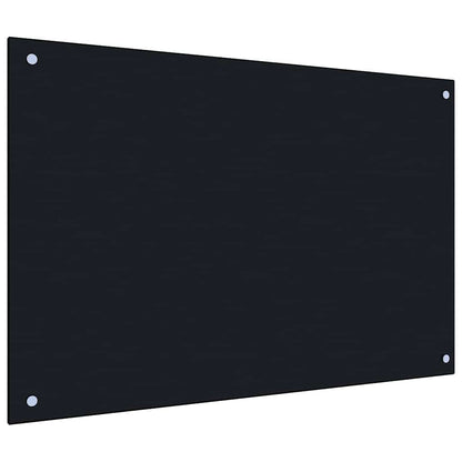 Kuchyňský Obklad 2 Ks Černá 90 X 50 Cm Tvrzené Sklo