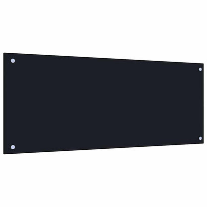 Kuchyňský Obklad 2 Ks Černá 100 X 40 Cm Tvrzené Sklo
