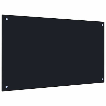 Kuchyňský Obklad 2 Ks Černá 100 X 60 Cm Tvrzené Sklo