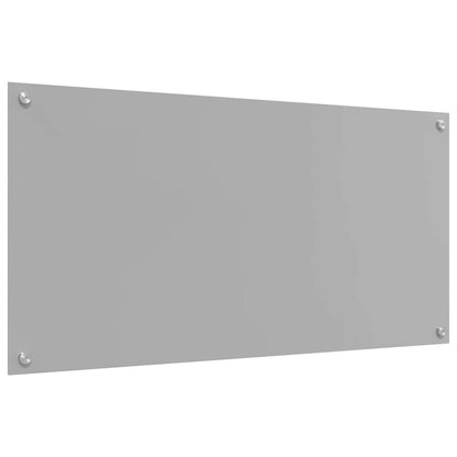 Kuchyňský Obklad 2 Ks Světle Šedá 100 X 50 Cm Tvrzené Sklo