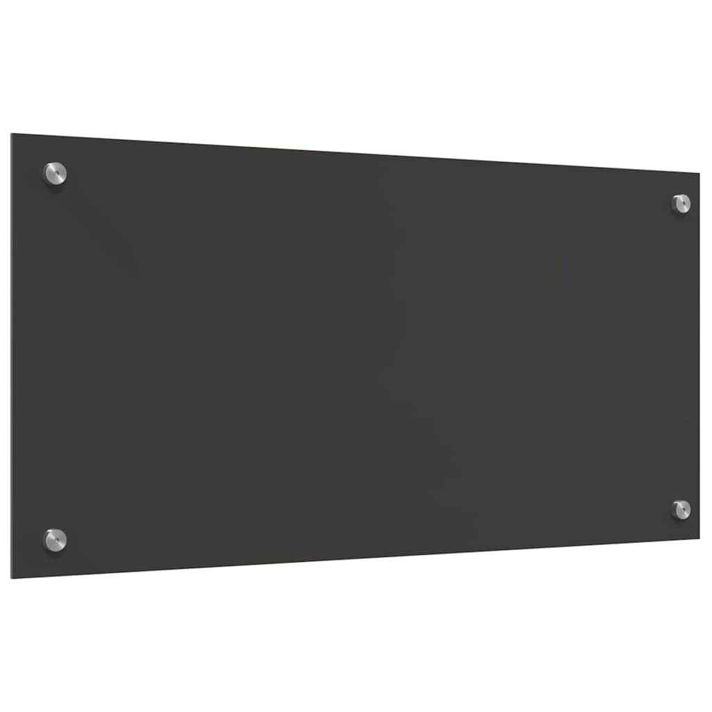 Kuchyňský Obklad 2 Ks Tmavě Šedá 80 X 40 Cm Tvrzené Sklo