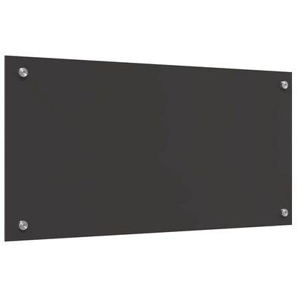 Kuchyňský Obklad 2 Ks Tmavě Šedá 80 X 40 Cm Tvrzené Sklo