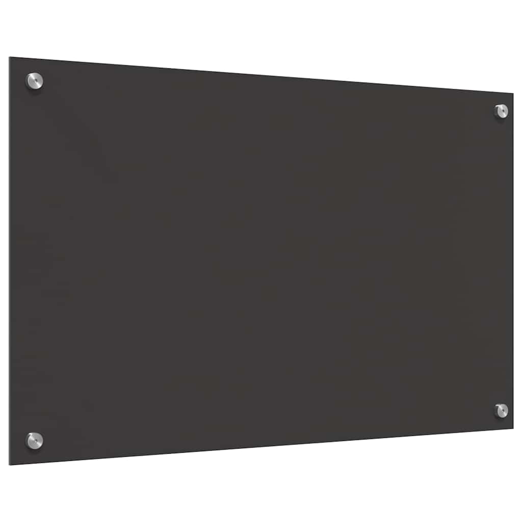 Kuchyňský Obklad 2 Ks Tmavě Šedá 80 X 50 Cm Tvrzené Sklo