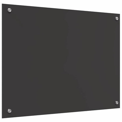 Kuchyňský Obklad 2 Ks Tmavě Šedá 80 X 60 Cm Tvrzené Sklo