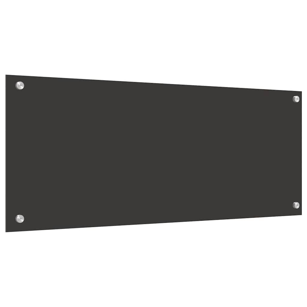 Kuchyňský Obklad 2 Ks Tmavě Šedá 100 X 40 Cm Tvrzené Sklo