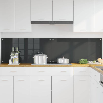Kuchyňský Obklad 2 Ks Tmavě Šedá 100 X 50 Cm Tvrzené Sklo