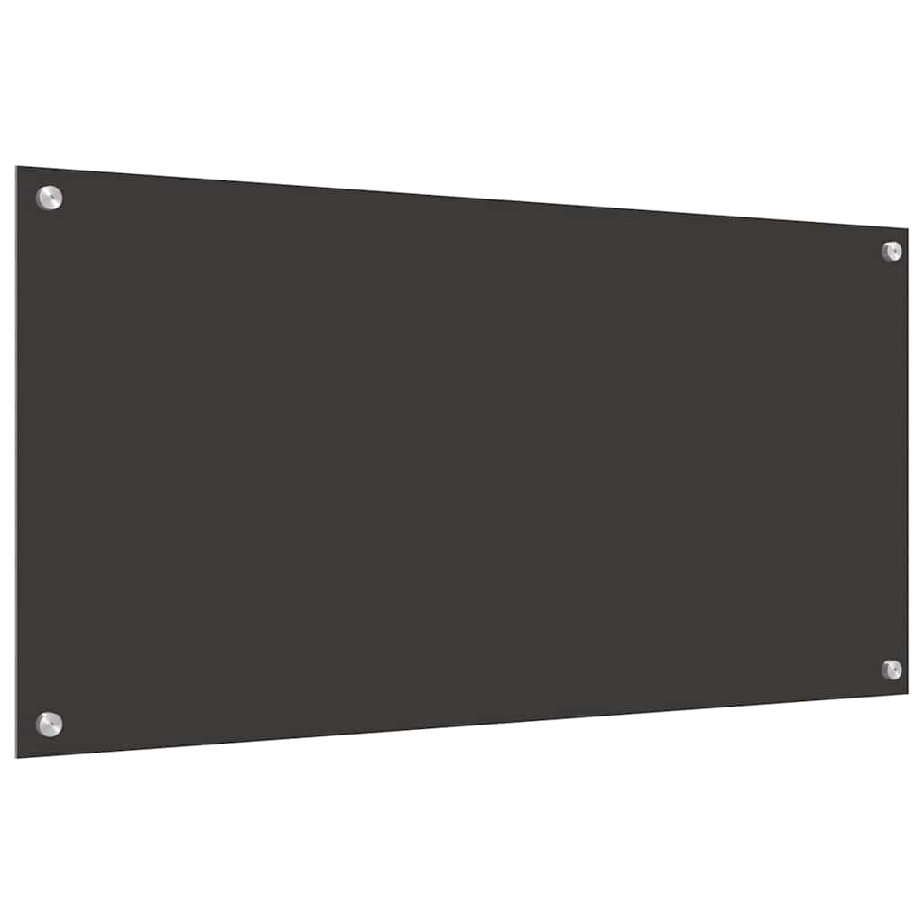 Kuchyňský Obklad 2 Ks Tmavě Šedá 100 X 50 Cm Tvrzené Sklo