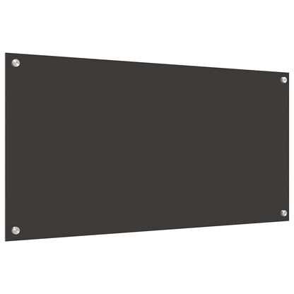 Kuchyňský Obklad 2 Ks Tmavě Šedá 100 X 50 Cm Tvrzené Sklo