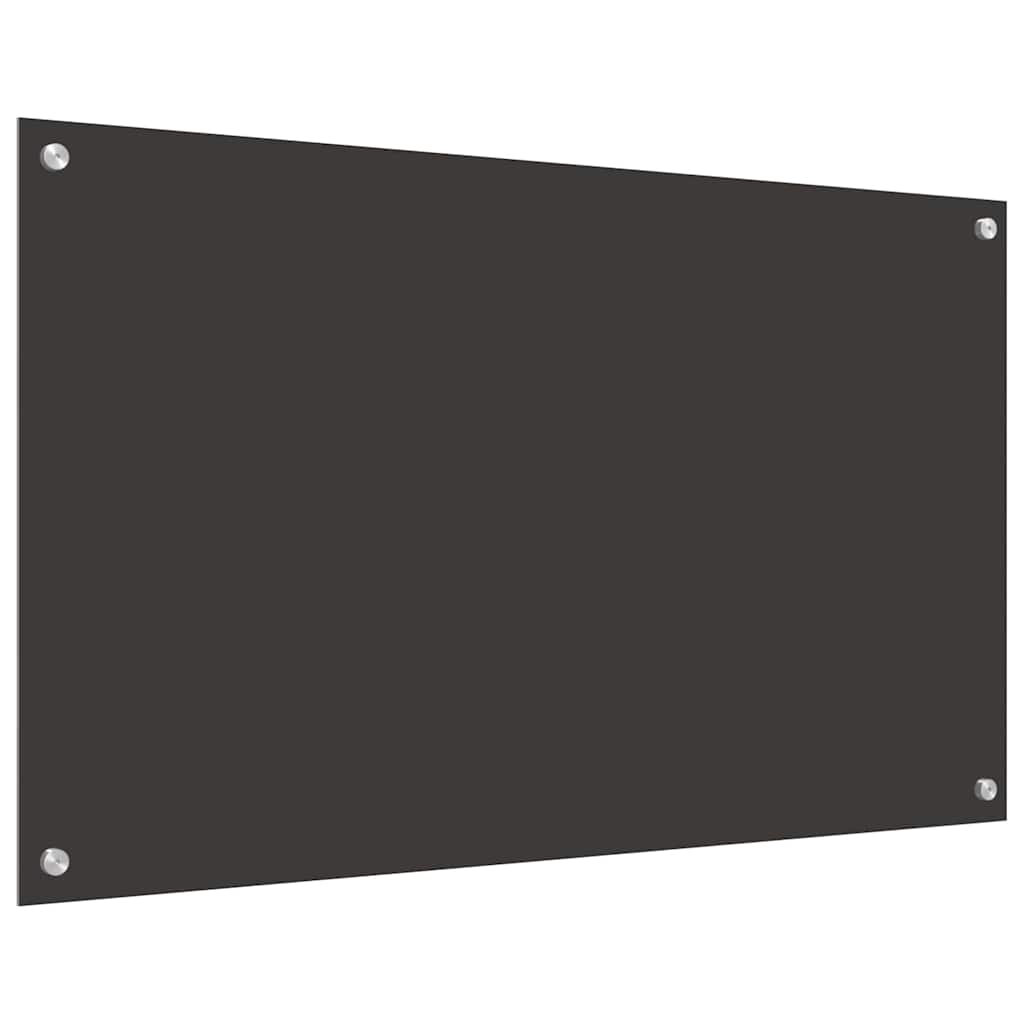 Kuchyňský Obklad 2 Ks Tmavě Šedá 100 X 60 Cm Tvrzené Sklo