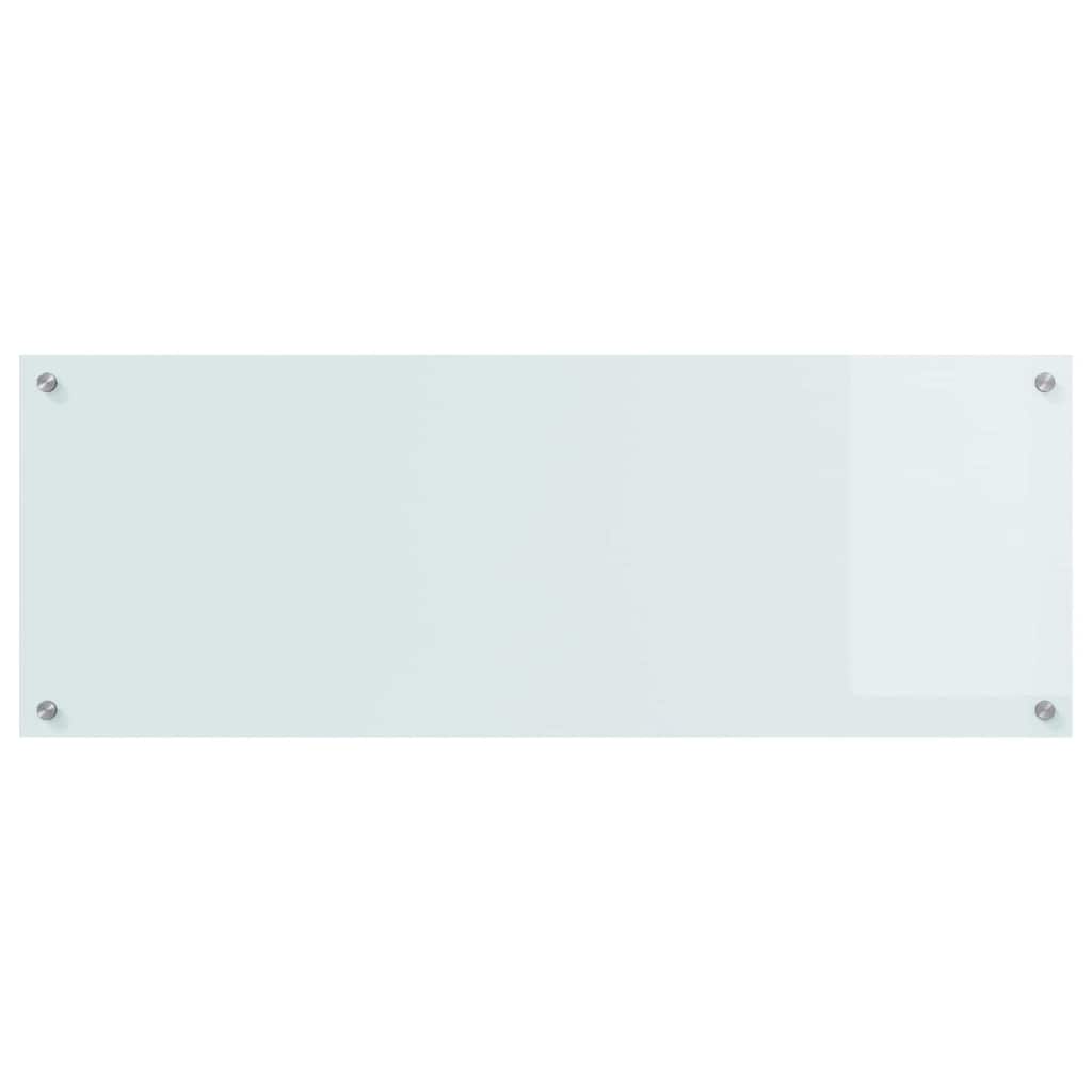Kuchyňský Obklad 2 Ks Bílá 110 X 40 Cm Tvrzené Sklo