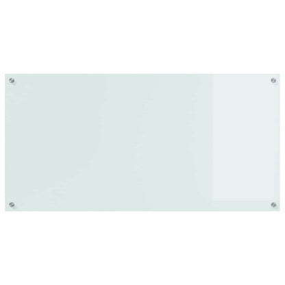 Kuchyňský Obklad 2 Ks Bílá 120 X 60 Cm Tvrzené Sklo