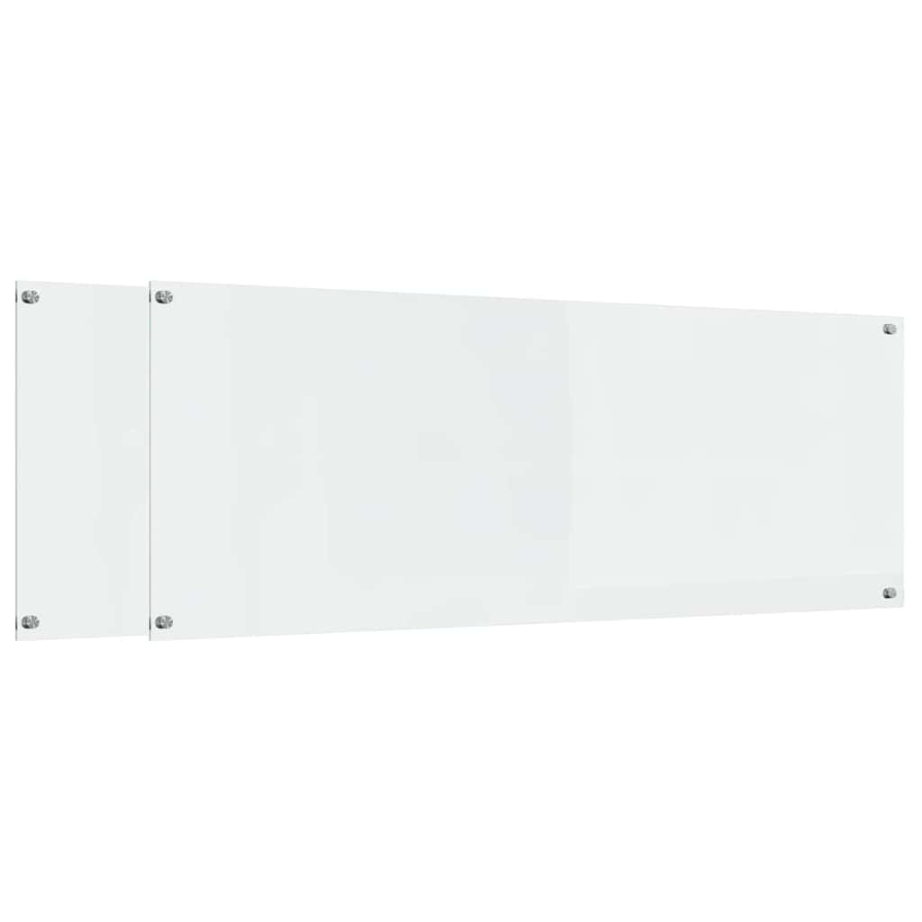 Kuchyňský Obklad 2 Ks Transparentní 110 X 40 Cm Tvrzené Sklo