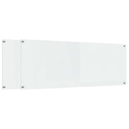 Kuchyňský Obklad 2 Ks Transparentní 110 X 40 Cm Tvrzené Sklo