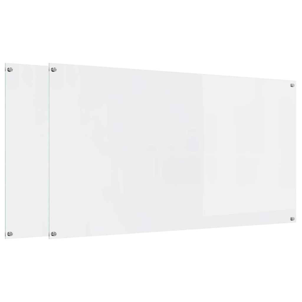 Kuchyňský Obklad 2 Ks Transparentní 110 X 60 Cm Tvrzené Sklo