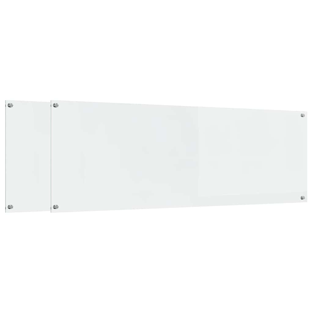 Kuchyňský Obklad 2 Ks Transparentní 120 X 40 Cm Tvrzené Sklo