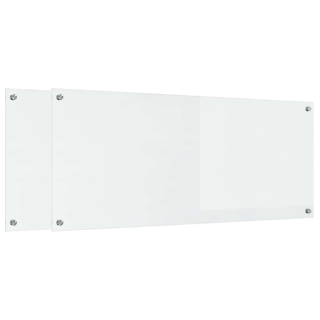 Kuchyňský Obklad 2 Ks Transparentní 120 X 50 Cm Tvrzené Sklo